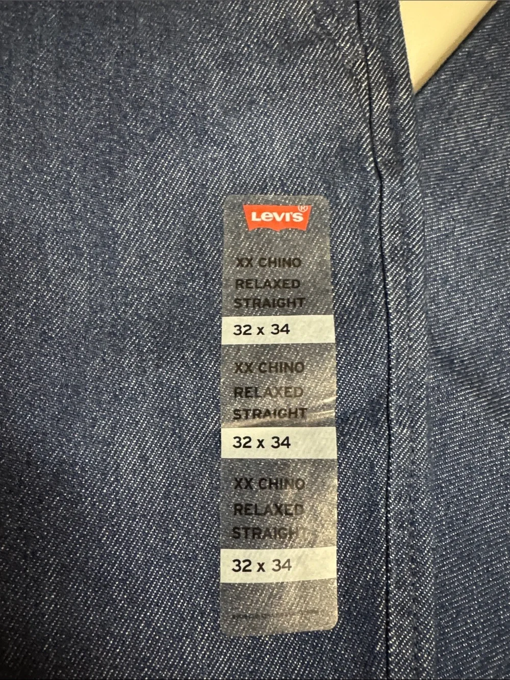 Levis Chinos Mens 32 34 Denim Relaxed Straight